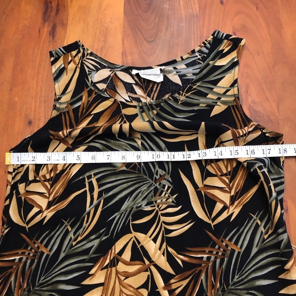 Vintage Tradition Tropical Floral Pattern Artsy Sleeveless Midi Dress. US 10. - Picture 7 of 11